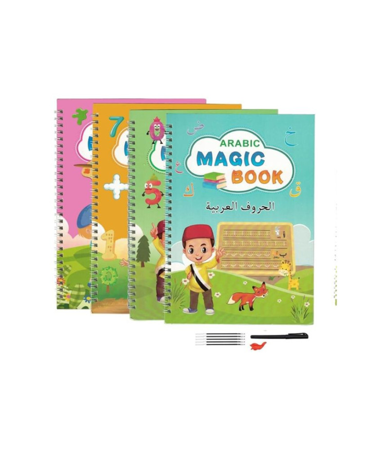 مجموعة Arabic Magic Book  كتاب سحري لتعليم العربية مع قلم ماء