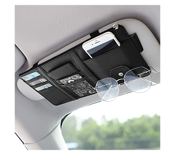 حقيبة جلدية واقية من الشمس لتنظيم الأغراض الداخلية بالسيارة