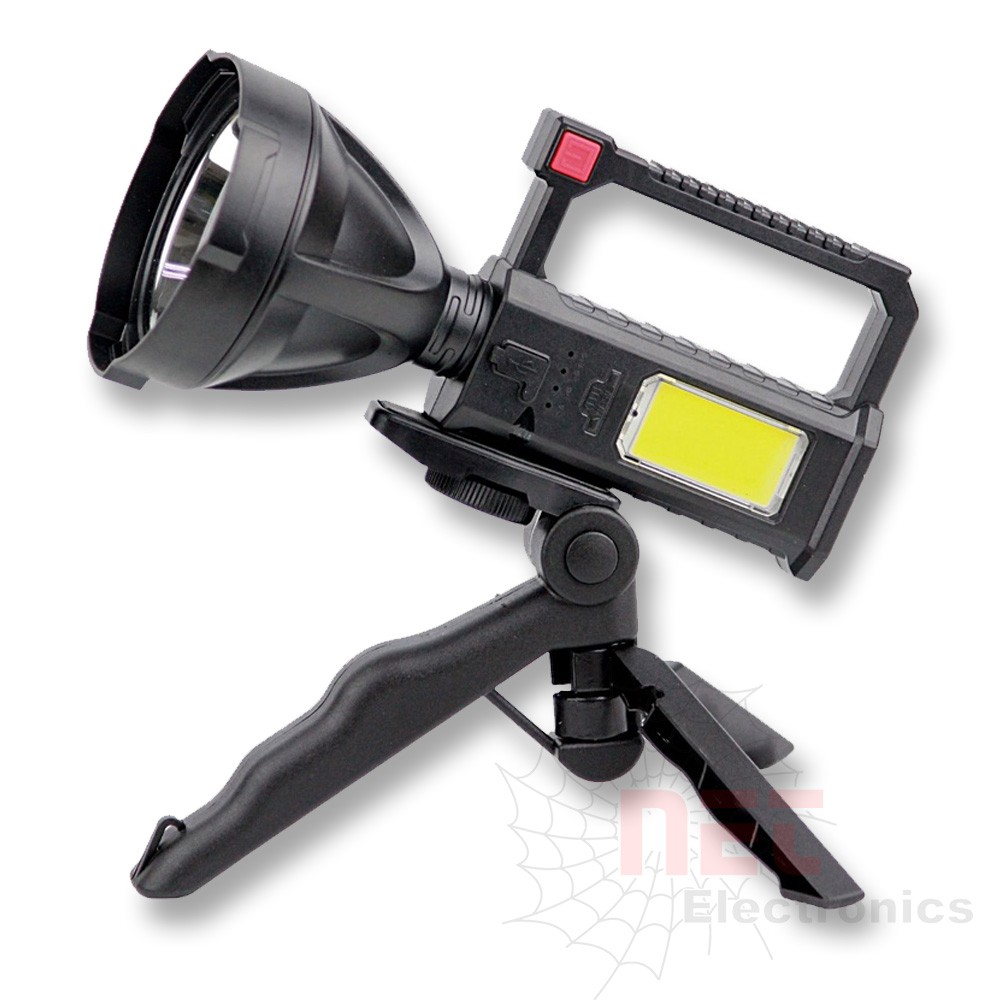 كشاف LED يدوي كبير قابل لاعادة الشحن