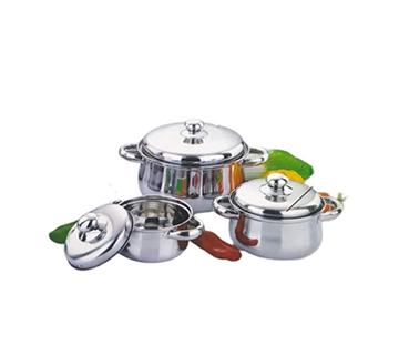 طثم اواني 3 قطع من ستانلس ستيل