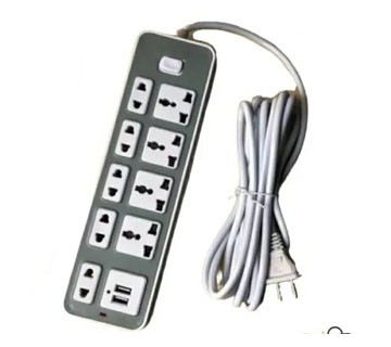 مشترك كهرباء 8 منافذ 2 مدخل يو اس بى