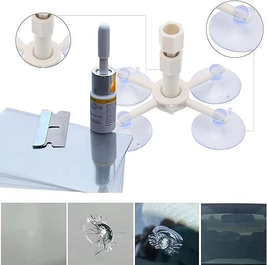 طقم إصلاح الزجاج الأمامي للسيارة