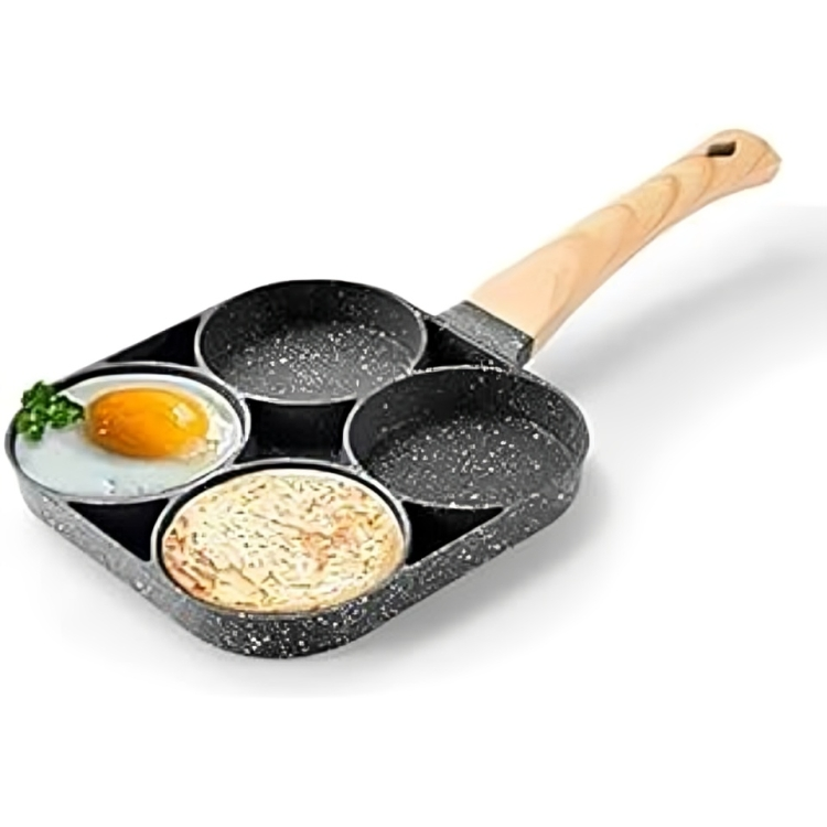 طاسة قلي بـ4 فتحات دائرية مقاومة للالتصاق