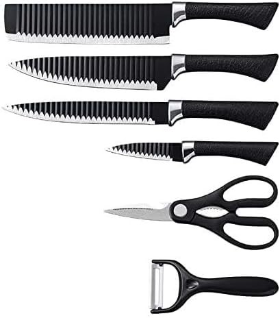 مجموعة سكاكين مطبخ من الستانلس ستيل (6 قطع)