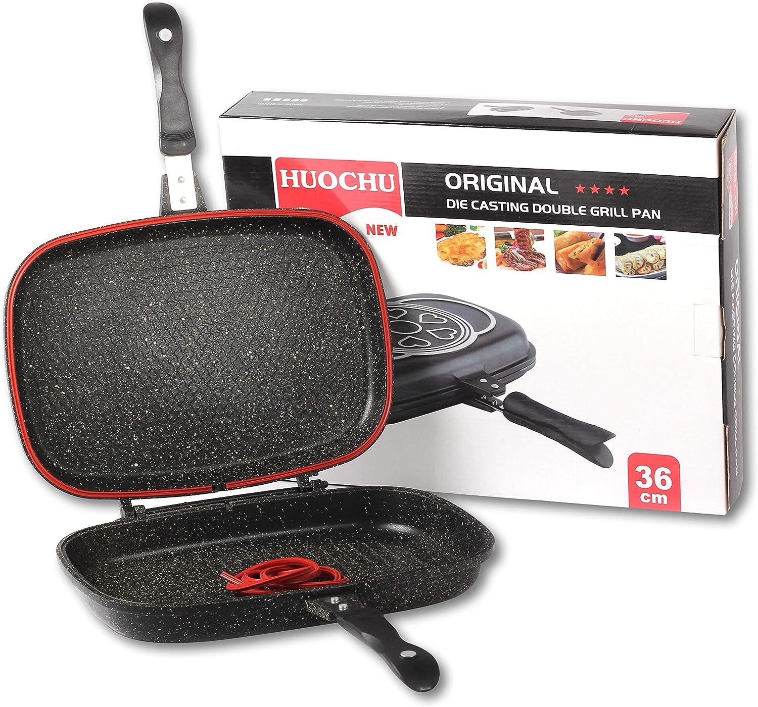 مقلاة طهي مزدوجة من الألومنيوم -36 سم