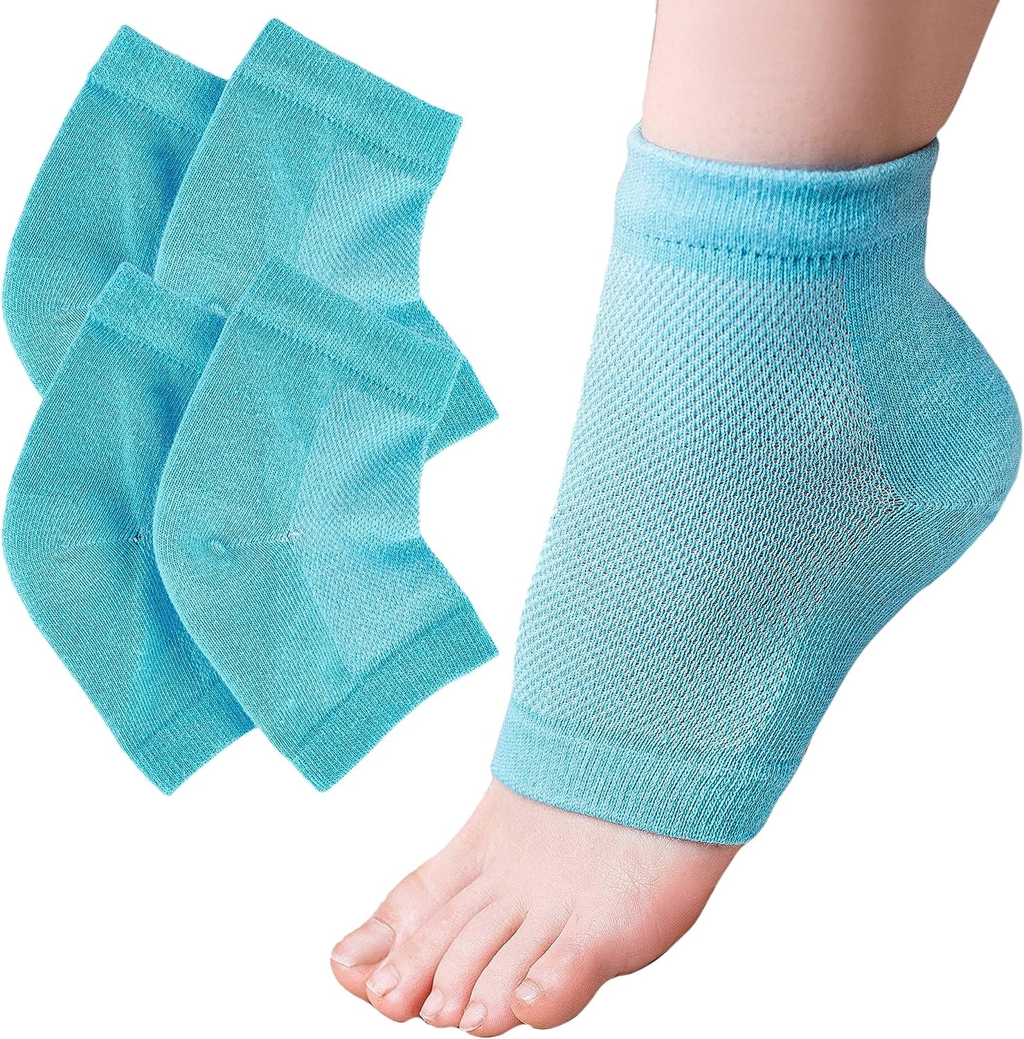 جوارب كعب مُرطبة من جل السيليكون الناعم المضاد للتشقق