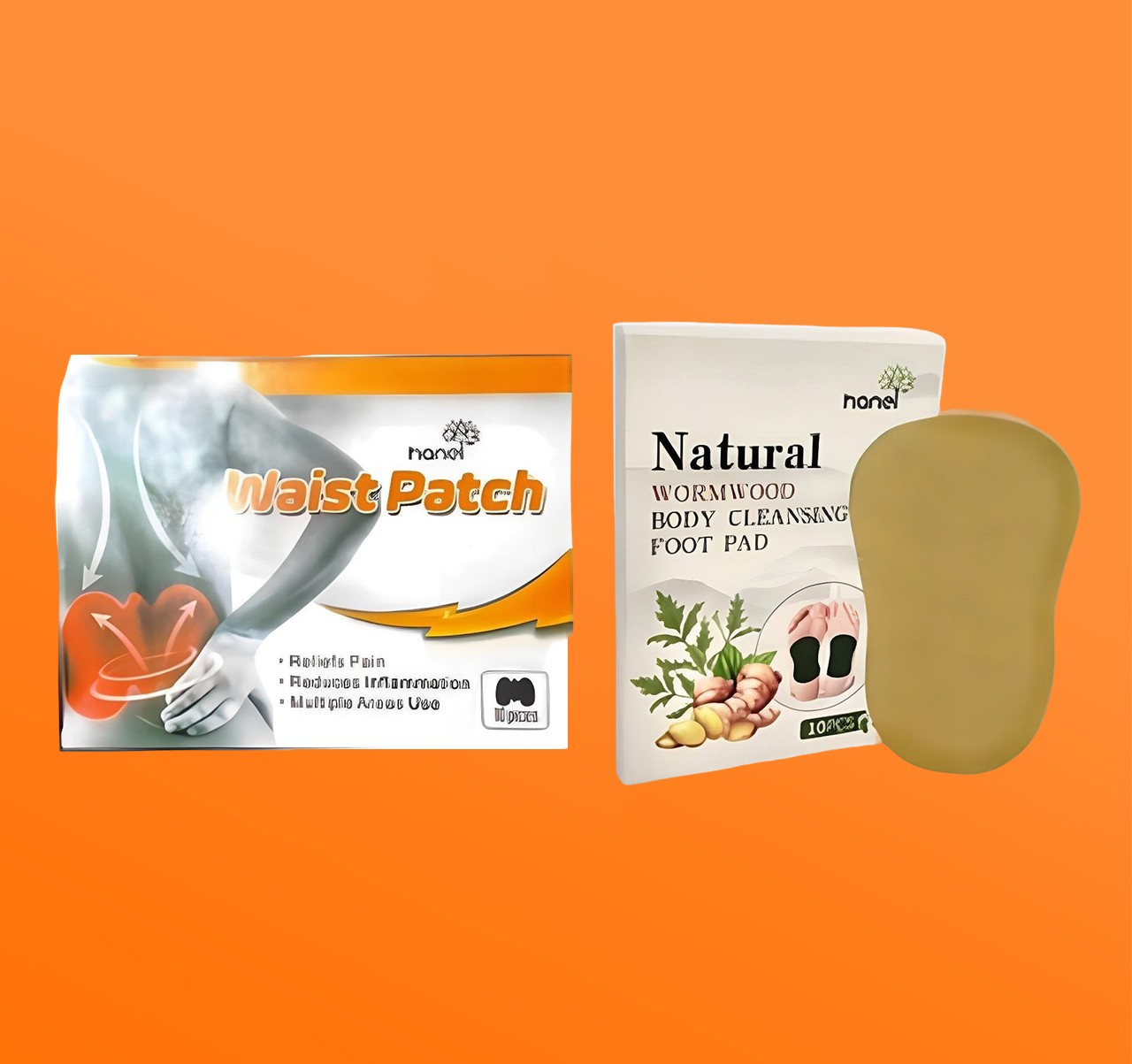 رقعة للخصر + هدية من وسادات إزالة السموم من الجسم من الشيح - HANEL