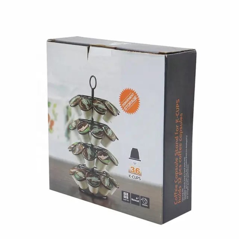 كوب معدني أسود دوار 36 قطعة K