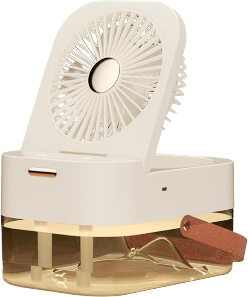 مروحة رذاذ الماء المضيئة مع خزان مياه مدمج بسعة 2.5 لتر