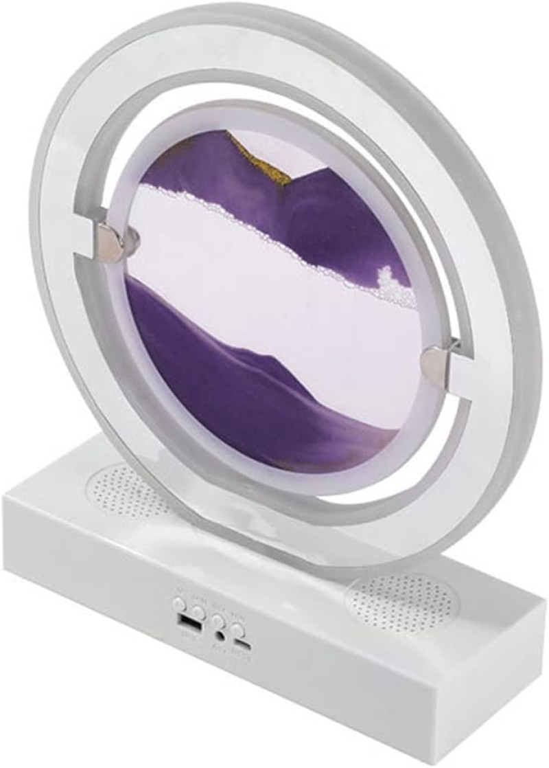 مصباح ليلي متحرك ثلاثي الابعاد بتصميم رملي دوار 360 درجة