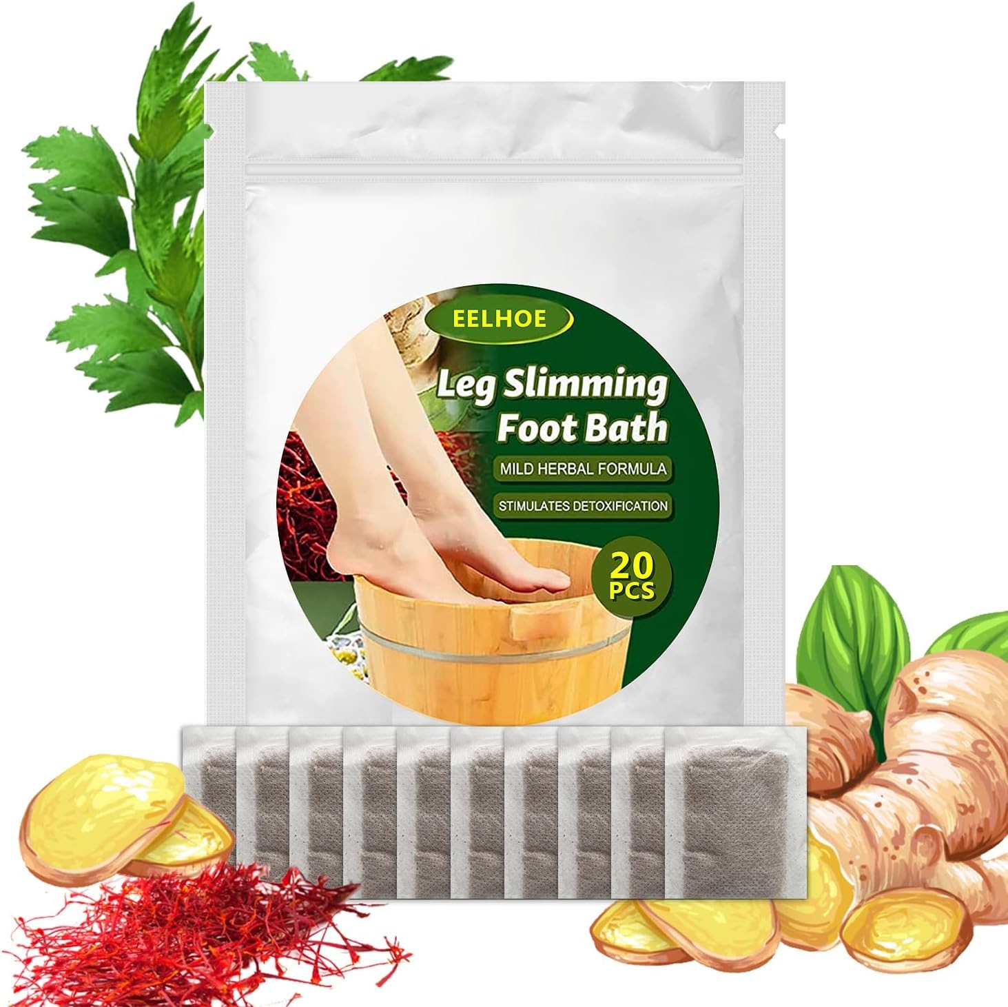 نقع عشب طبيعي للتخلص من السموم للعناية بالقدمين