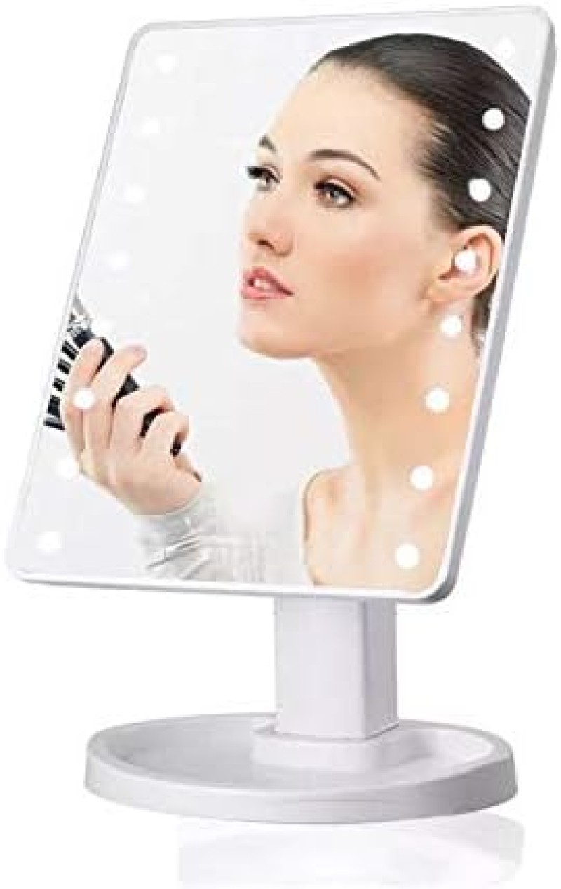 مرآة ماكياج بشاشة تعمل باللمس LED