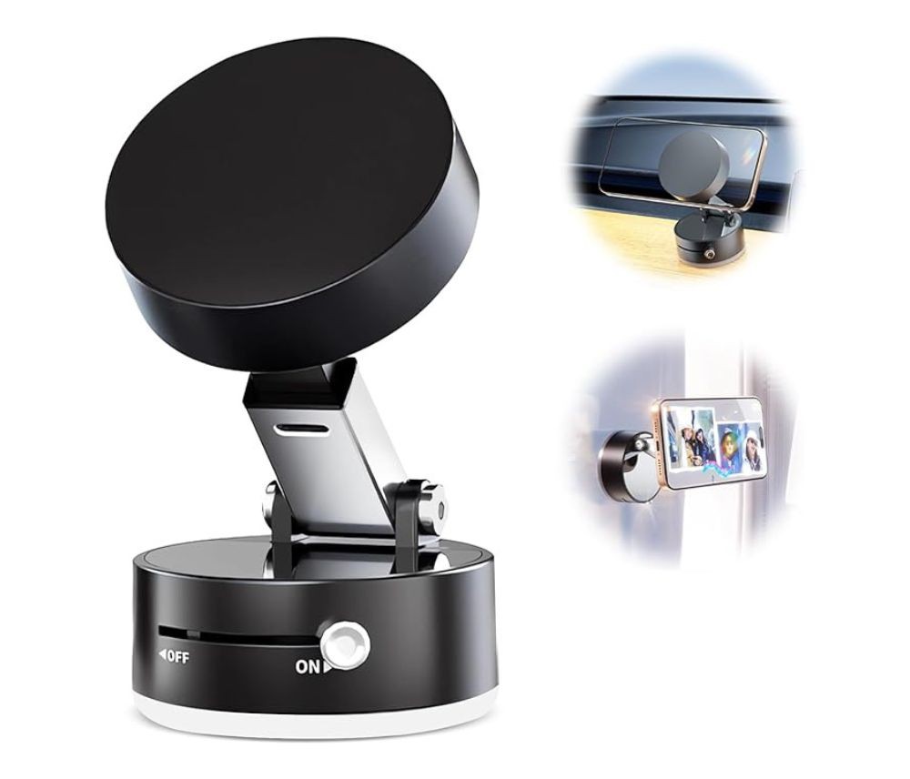 حامل هاتف مغناطيسي بالشفط الفراغي