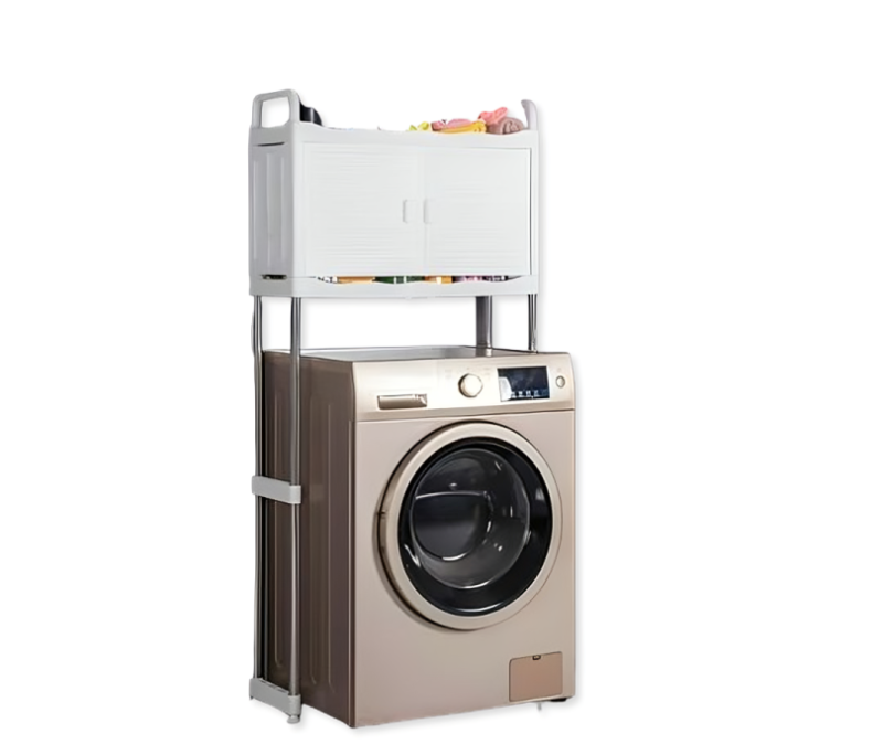 رف حمام وحامل تخزين غسالة ملابس
