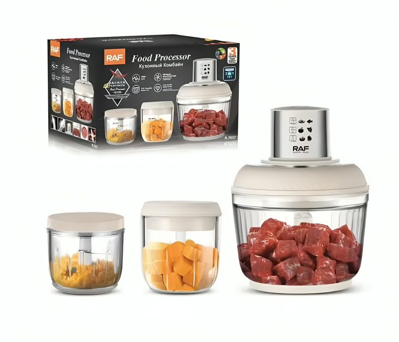 مطحنة ومفرمة طعام 3 في 1 من راف
