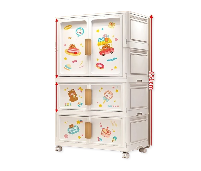 خزانة ملابس بلاستيكية قابلة للطي