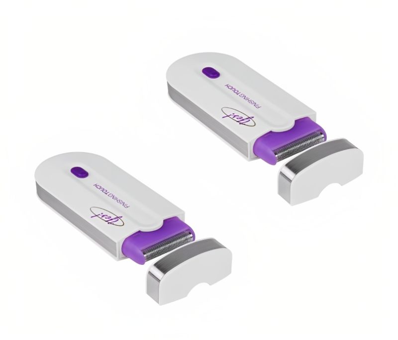 عرض قطعتين من جهاز إزاله الشعر الكهربائي قابل لإعادة الشحن