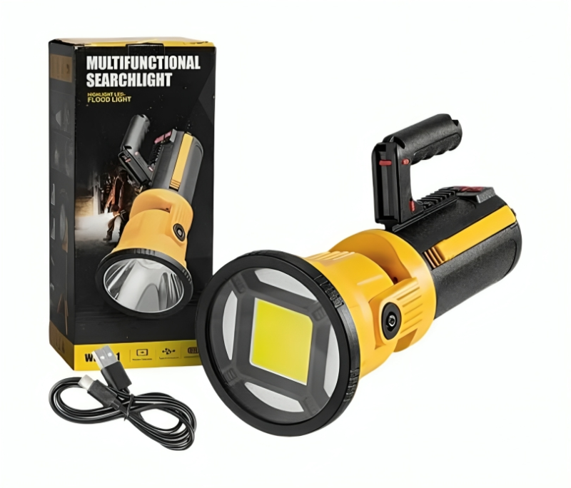 مصباح يدوين قوي قابل لاعادة الشحن