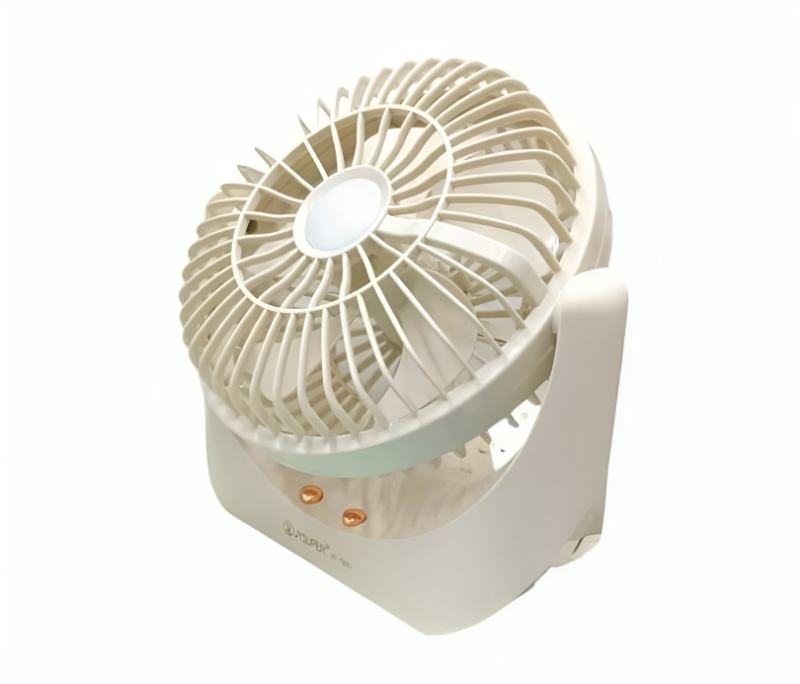 مروحة طاولة صغيرة مع مصباح LED