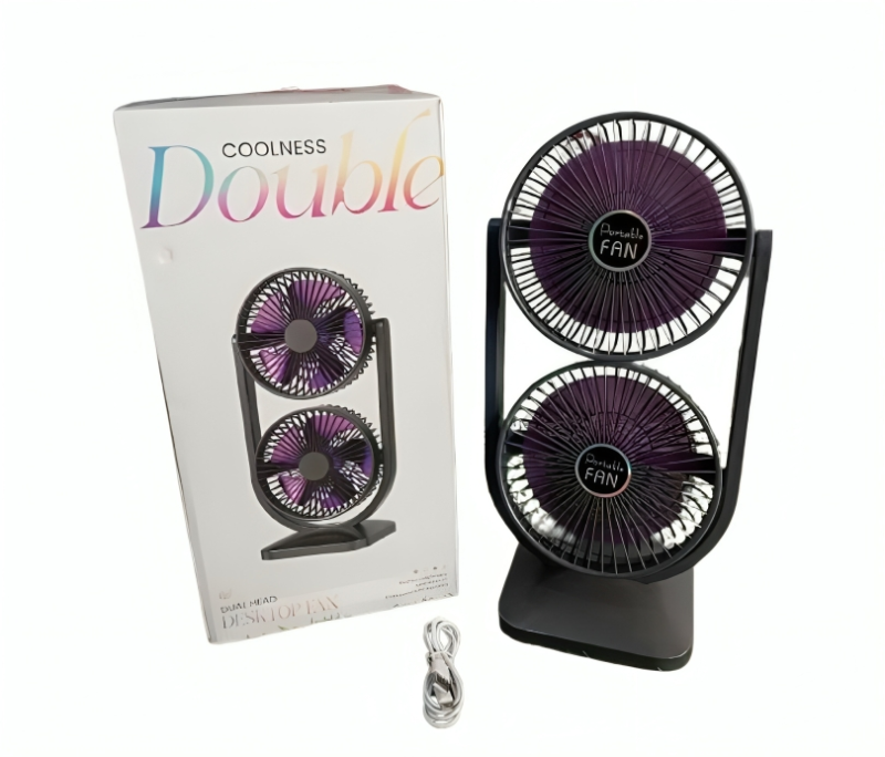 مروحة محمولة مزدوجة الطبقات