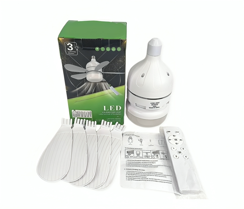 مروحة سقف ذكية مع إضاءة