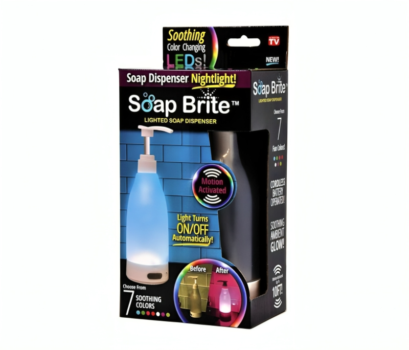 موزع صابون شفاف مضيء