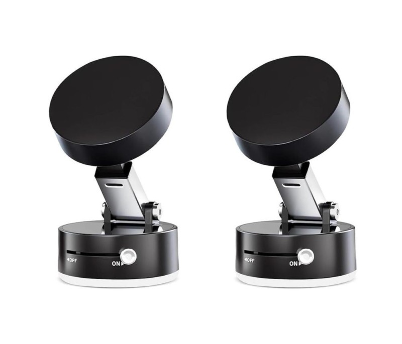 عرض قطعتين من حامل هاتف مغناطيسي بالشفط الفراغي