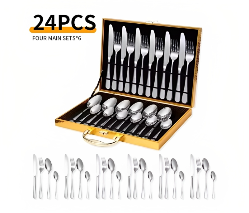 طقم أدوات مائدة فاخر 24 قطعة