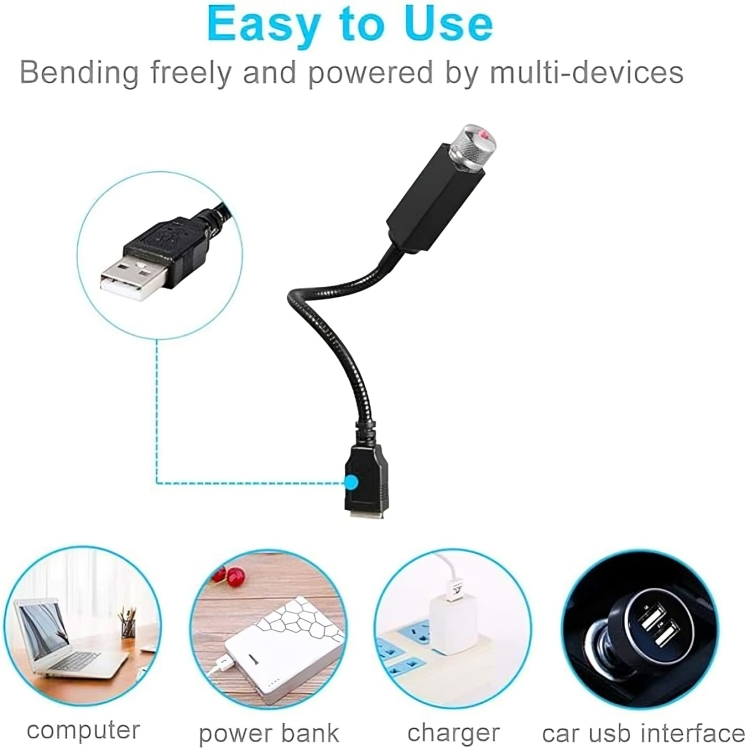 جهاز إضاءة عرض النجوم بمنفذ USB - صورة 3
