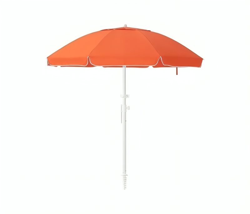 مظلة شاطئ مع مثبت رمل وآلية إمالة