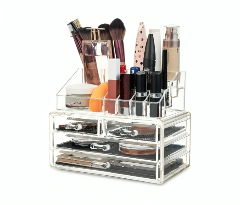 منظم أدوات المكياج مع أدراج للتخزين