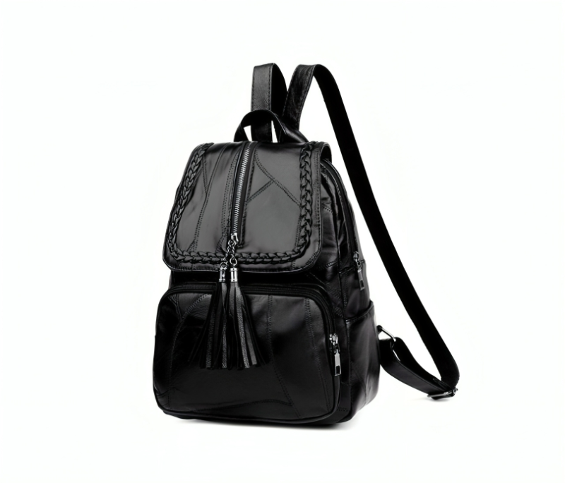 حقيبة ظهر للنساء من جلد البولي يوريثان