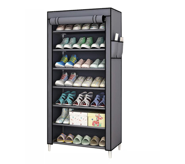 رف أحذية 6 طبقات مع غطاء غبار