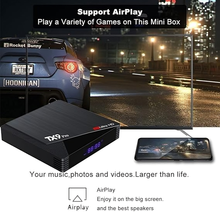 جهاز تلفزيون TX9 Pro 6K Ultra HD بنظام Android 11.1