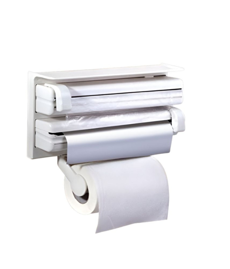 موزع وحامل 3 في 1 للتغليف والمناديل