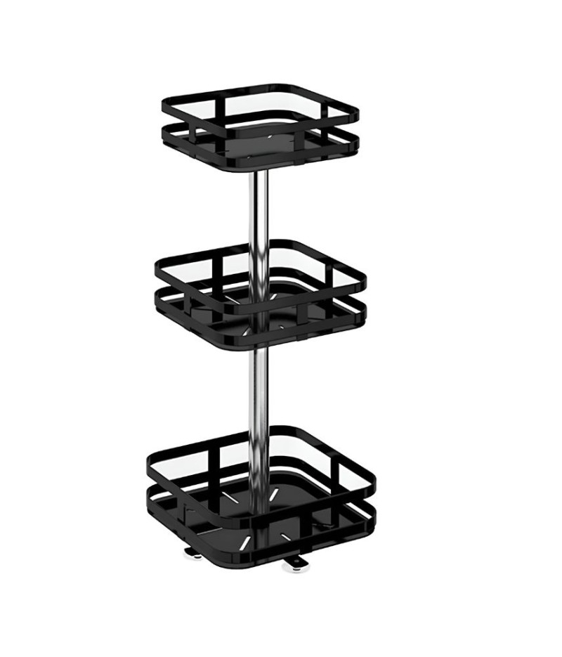 رف تخزين معدني دوار 360° متعدد الطبقات