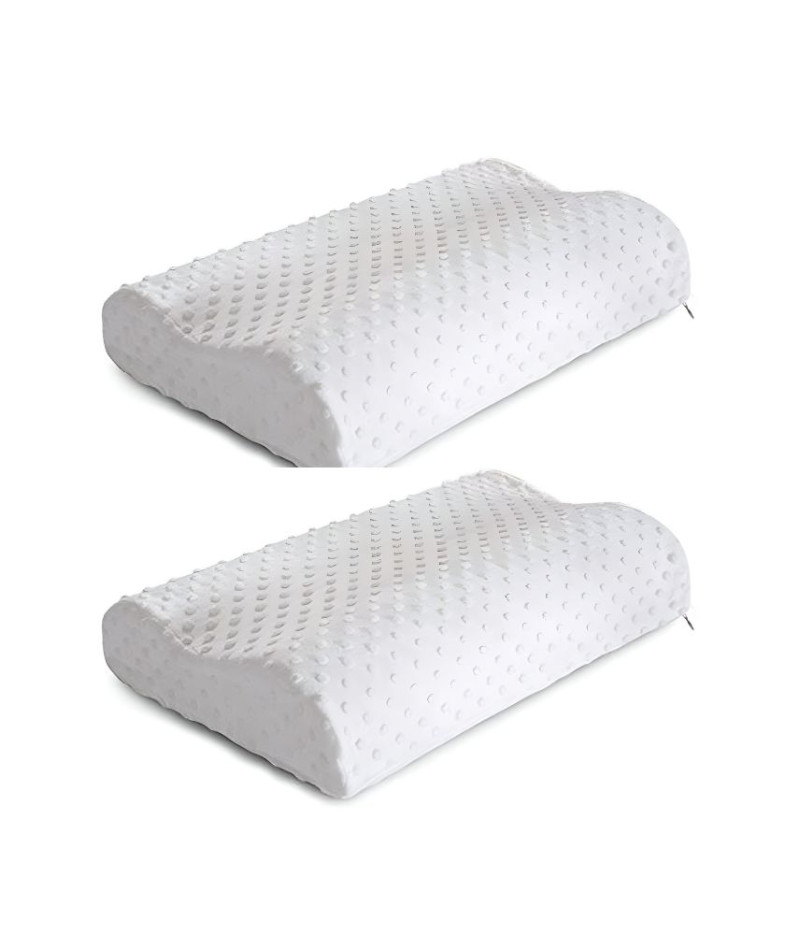 عرض قطعتين من وسادة دعم الرقبة من اللاتكس الطبيعي