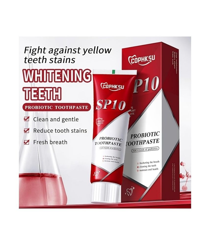عرض قطعتين من معجون أسنان Cophksu Sp10 لتبييض الأسنان
