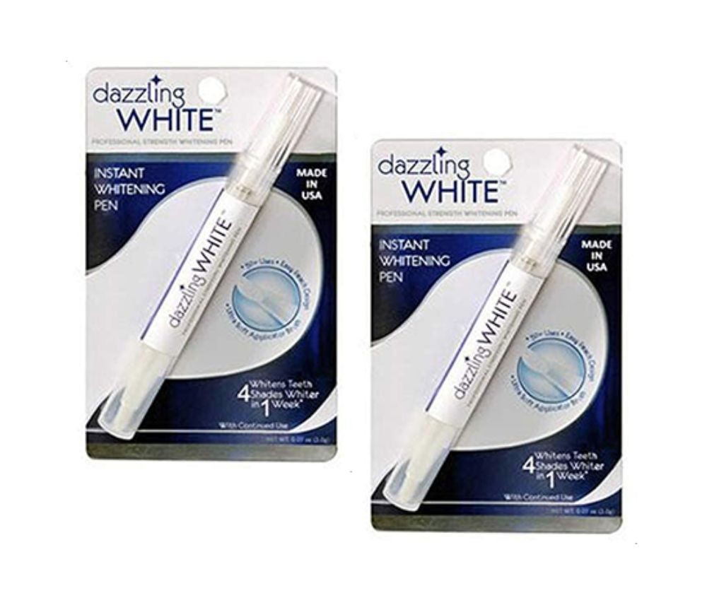 عرض قطعتين من قلم لتبييض الأسنان