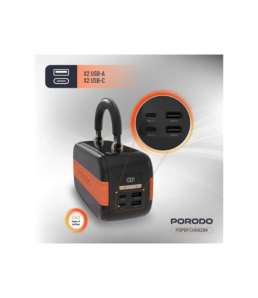 باور بانك Porodo Sway بسعة 60000mAh وشحن سريع 100 واط