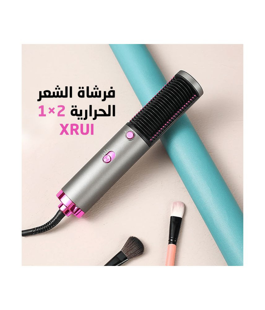 فرشاة ومجفف الشعر الكهربائي 2 في 1 لتجفيف وتصفيف وفرد الشعر