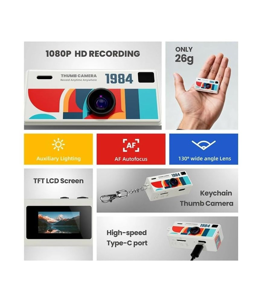 كاميرا Mini G6 الرقمية المحمولة بدقة 1080P HD مع شاشة  T