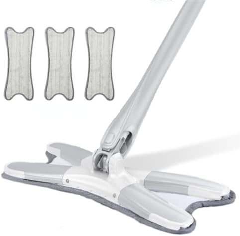 طقم ممسحة ارضيات مسطحة مع وسادتين