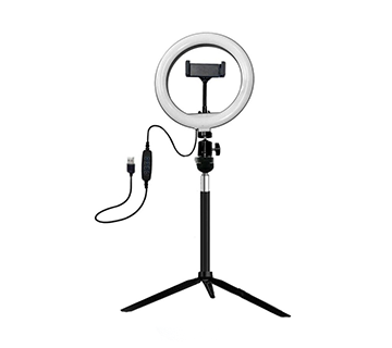 حامل بحلقة ضوء دائرية لسطح المكتب للتصوير الفوتوغرافي الاحترافي