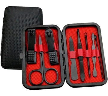 مجموعة مانيكير احترافية 7 في 1 من الستانلس ستيل