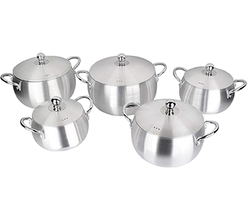 طقم اواني طهي 10 قطع، ستانلس ستيل