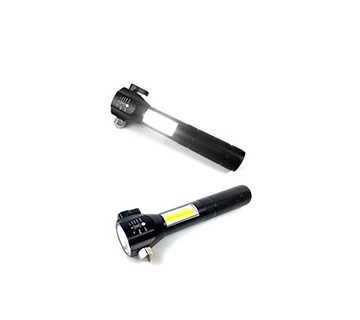 مصباح يدوي للدفاع عن النفس ضوء ستروب LED مطرقة أمان