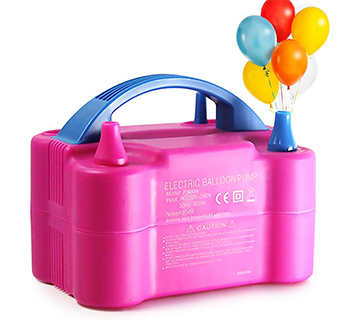 ماكينة نفخ هواء محمولة ومزدوجة الفوهة لنفخ البالونات لتزيين الحفلات
