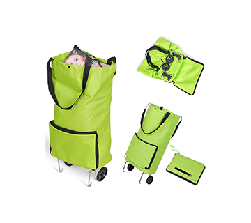 عربة تسوق بعجلات قابلة للطي